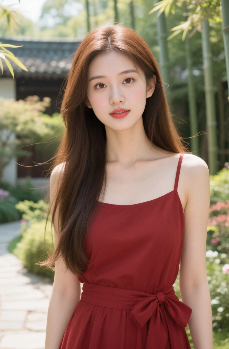 她不是来拍照的，是来写一首静谧的诗