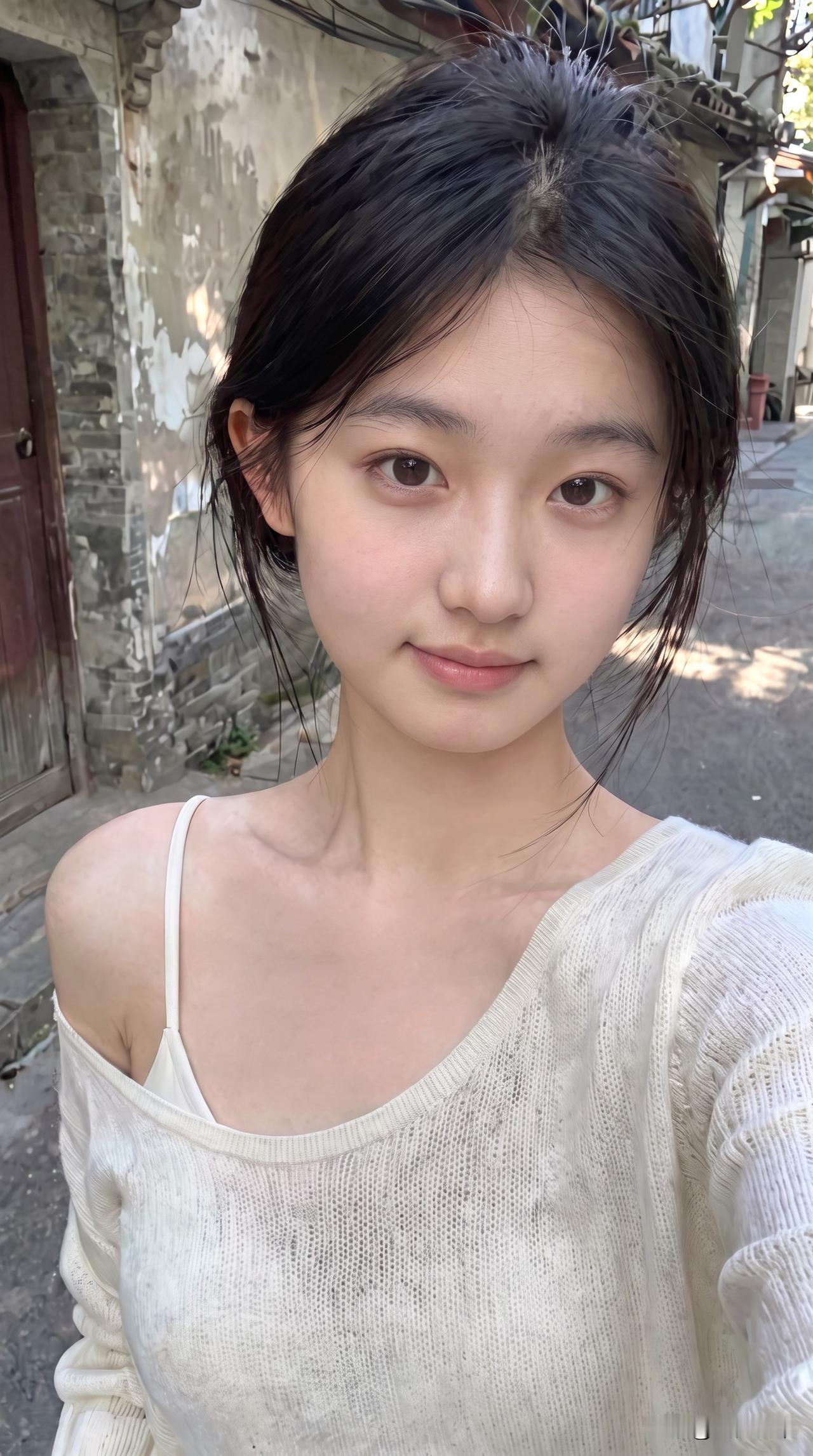 清纯这个词听起来有点像偶像剧，其实普通女孩子干净舒服就很好了。穿得自在一点，笑得