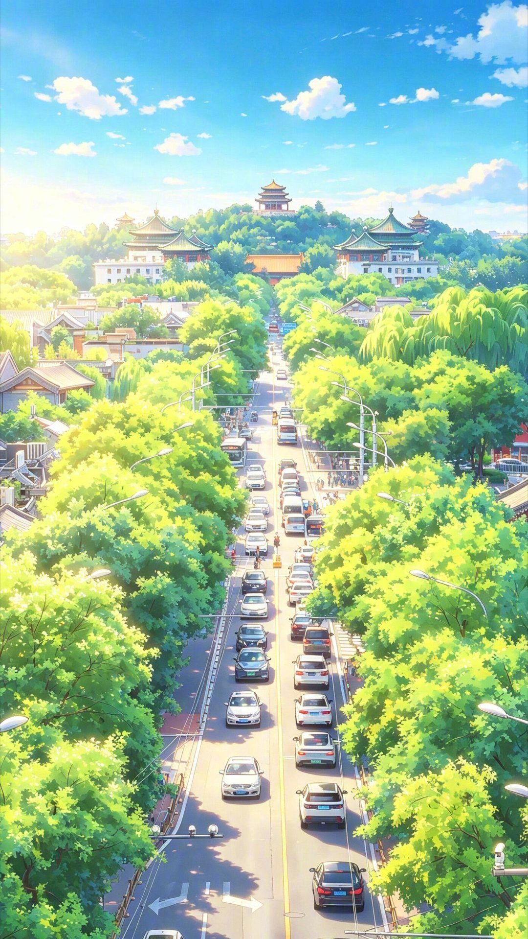 漫画风的北京，清爽的夏天。​​​