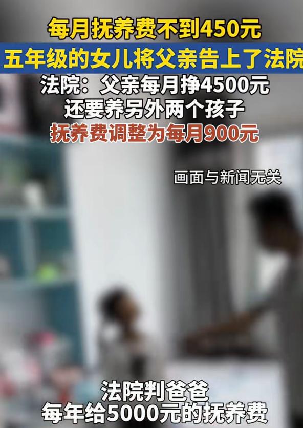 “扎心了！”山东聊城，一5年级小姑娘，父母离婚时，她被判给妈妈，爸爸每年支付50