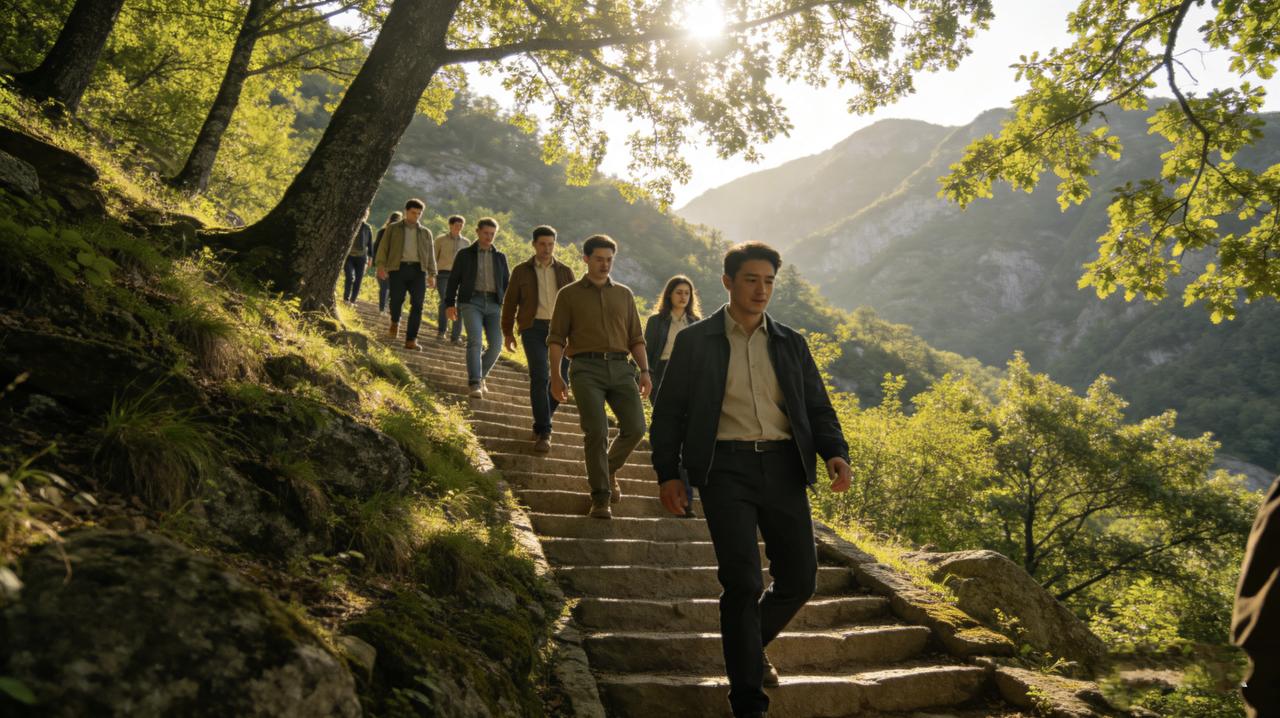 公司组织团建，爬山、烧烤、玩到深夜。第二天，HR群发邮件，要求每人写一封“团建