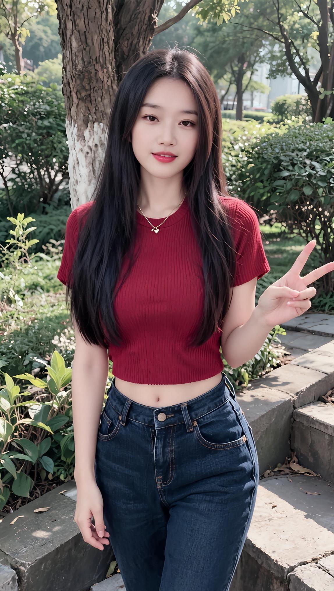 AI红衫生活照美女随拍