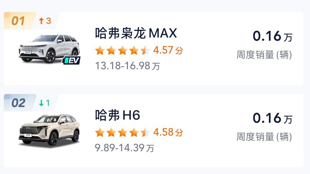 二代哈弗枭龙max上市第四个完整周来到了哈弗第一位🙌​​​