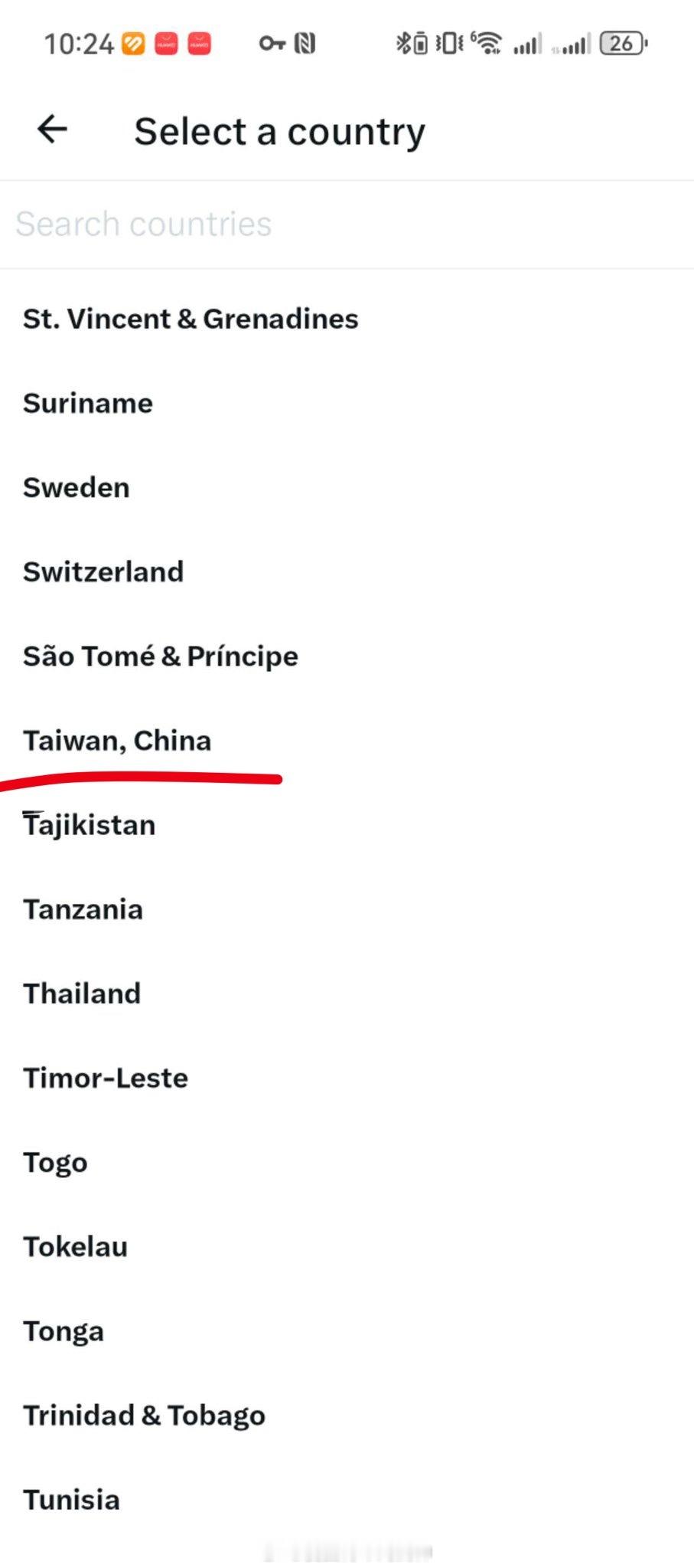 推特系统语言英文，IP美国，看到的是Taiwan，China蛙蛙估计又要伤心崩溃