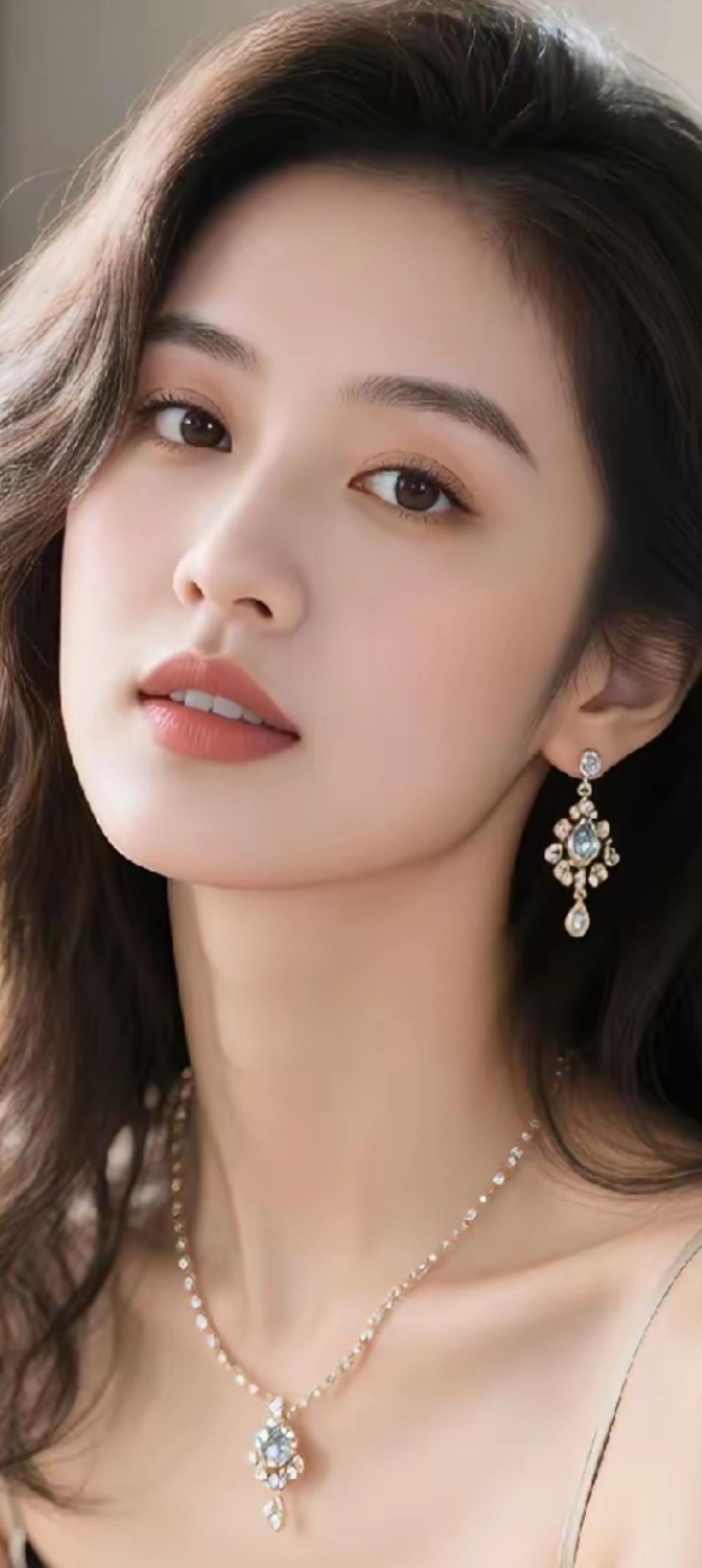 优雅气质，闪耀珠宝，迷人眼眸，女神范儿十足！💎✨