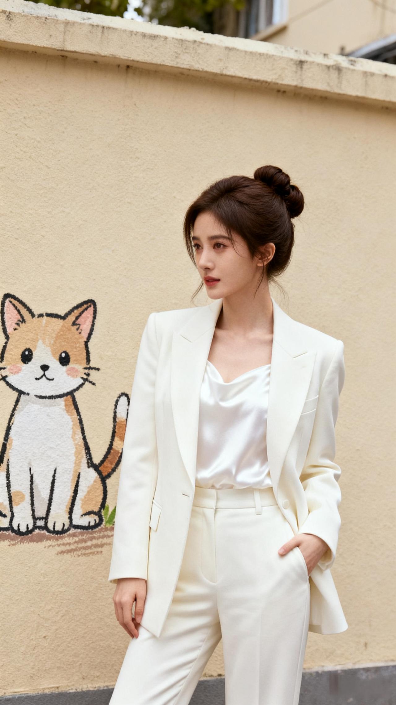 白西装简直是时尚界的宝藏单品！春天穿它再合适不过，自带清爽感和高级感，搭配起来不