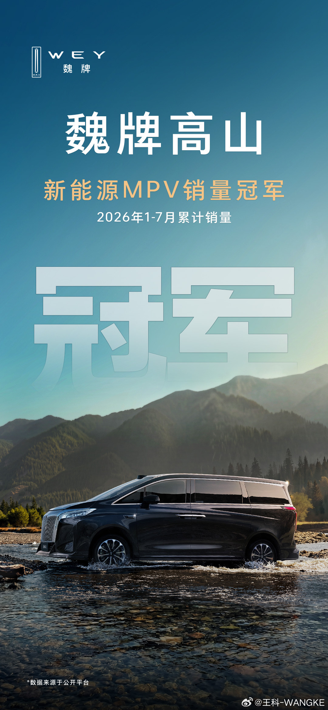 魏牌高山拿1-7月累计销冠这事，我不意外，但值得多想一层。现在MPV市场整体在缩