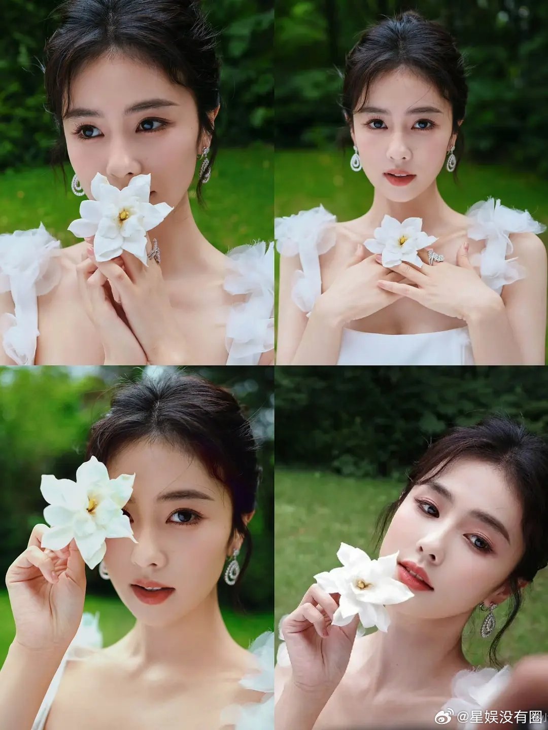 白鹿拍照何止只会一个姿势，摆同款有意思嘛网友吐槽，毫无新意和灵气，摆拍痕迹重到尬