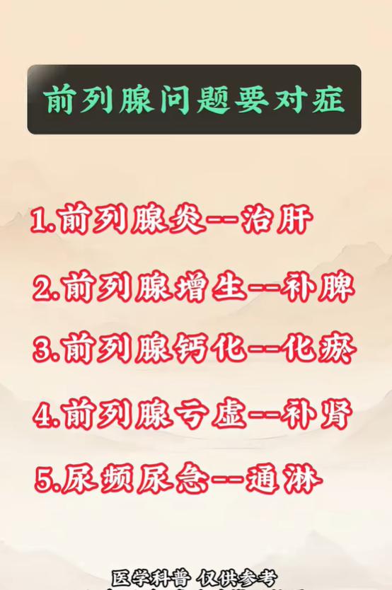 前列腺炎、增生、钙化调理各不同，中医对症思路一文看懂
