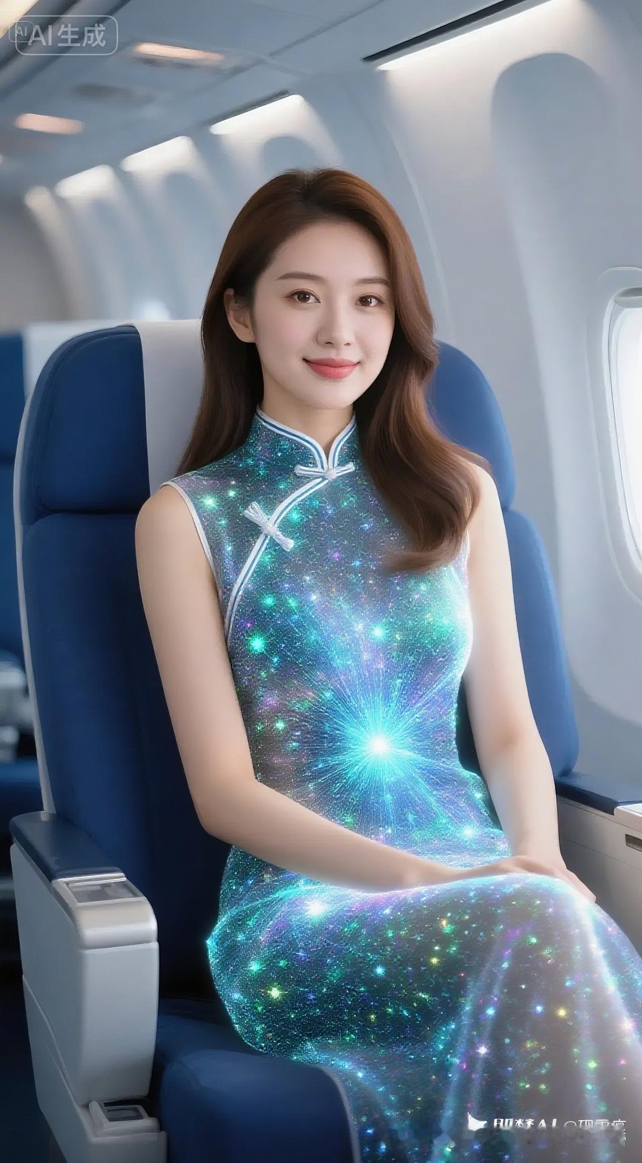 ✨✨✨星空连衣裙，飞机上的梦幻之旅✨✨✨