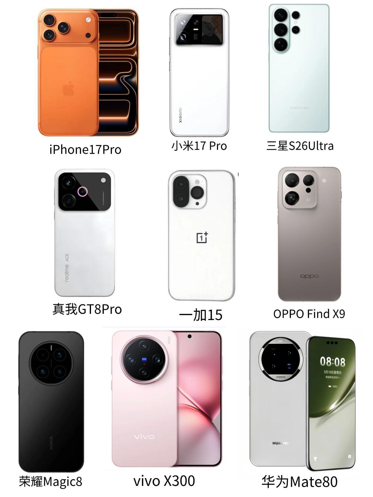 就看外观，你喜欢哪个新手机的设计？年底将会一大批新手机发布，最近iPhone