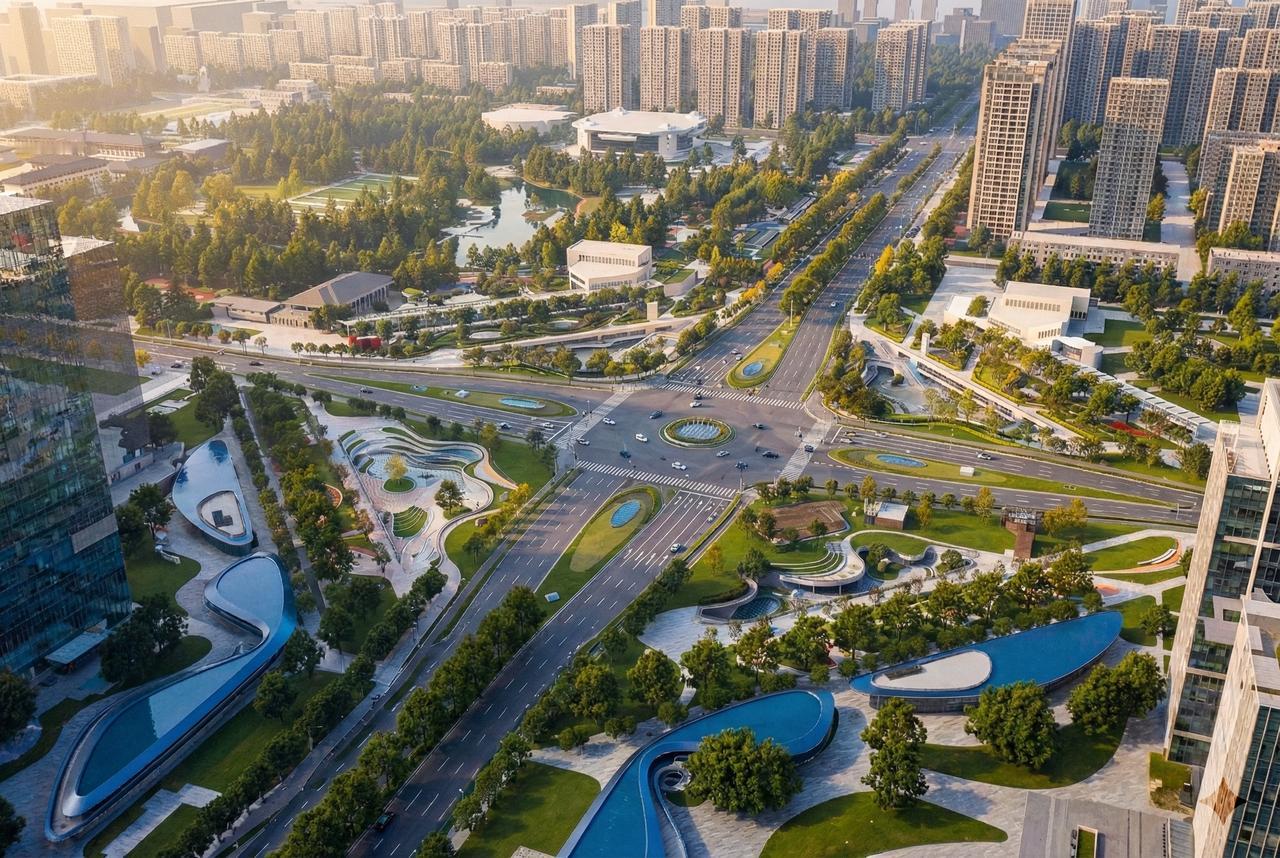 张家堡片区更新核心工程——未央城市广场今日正式投用，构建“地下贯通、地上焕绿”的