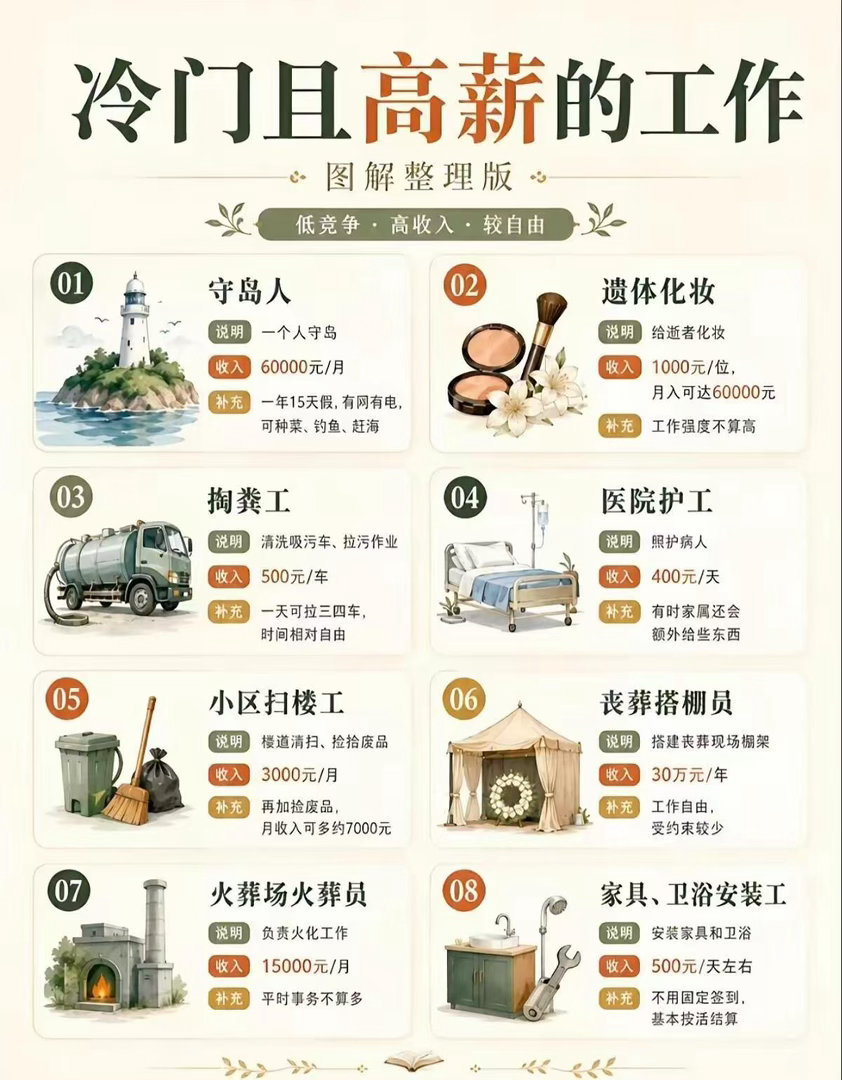 00后开始扎堆小众冷门工作真的是太真实了啊！现在00后开始扎堆小众冷门工作了啊，
