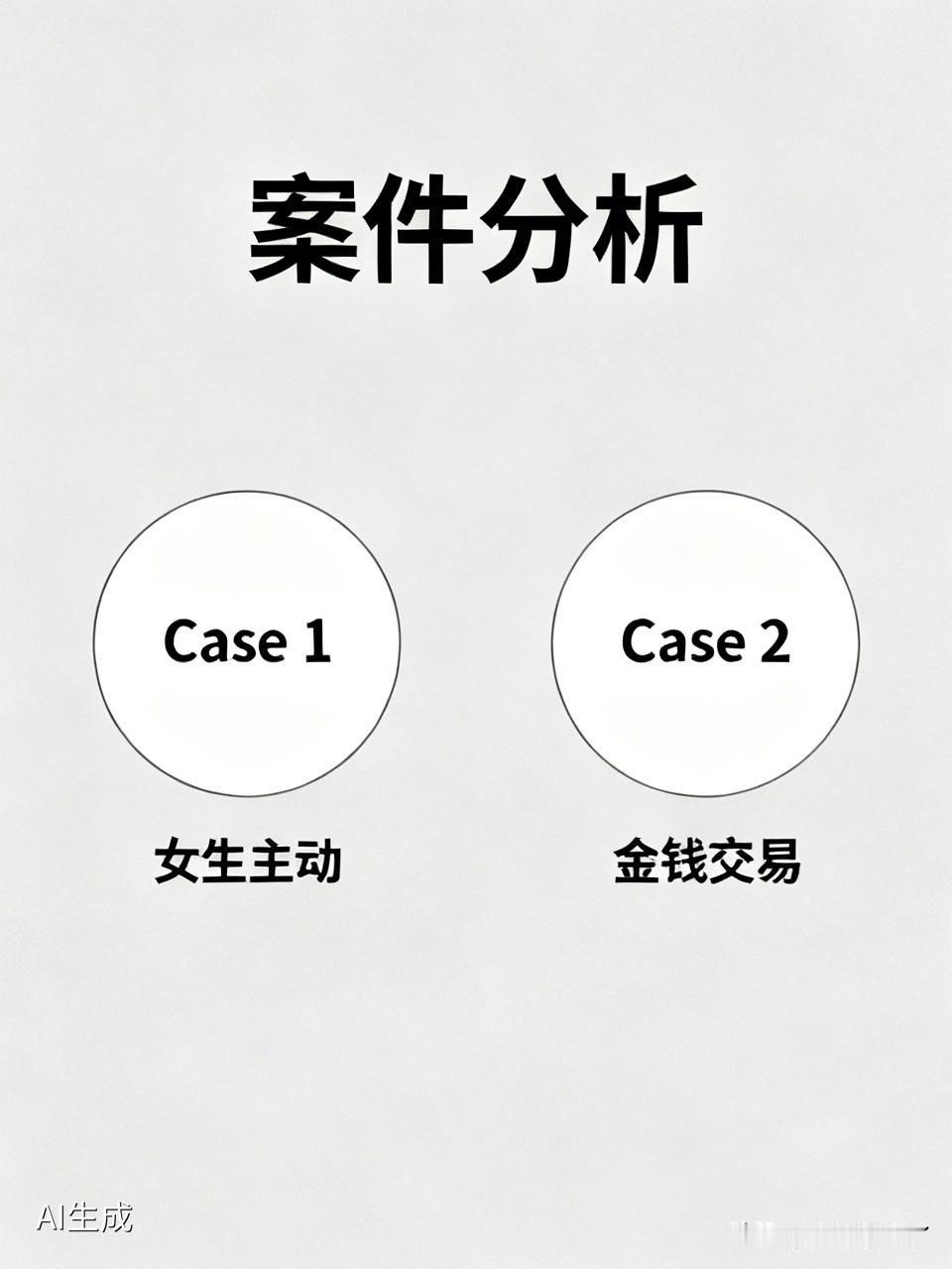 假设有这样两个案件，分析一下后果会有什么不同？一，男女大学同学，女生追男生，男
