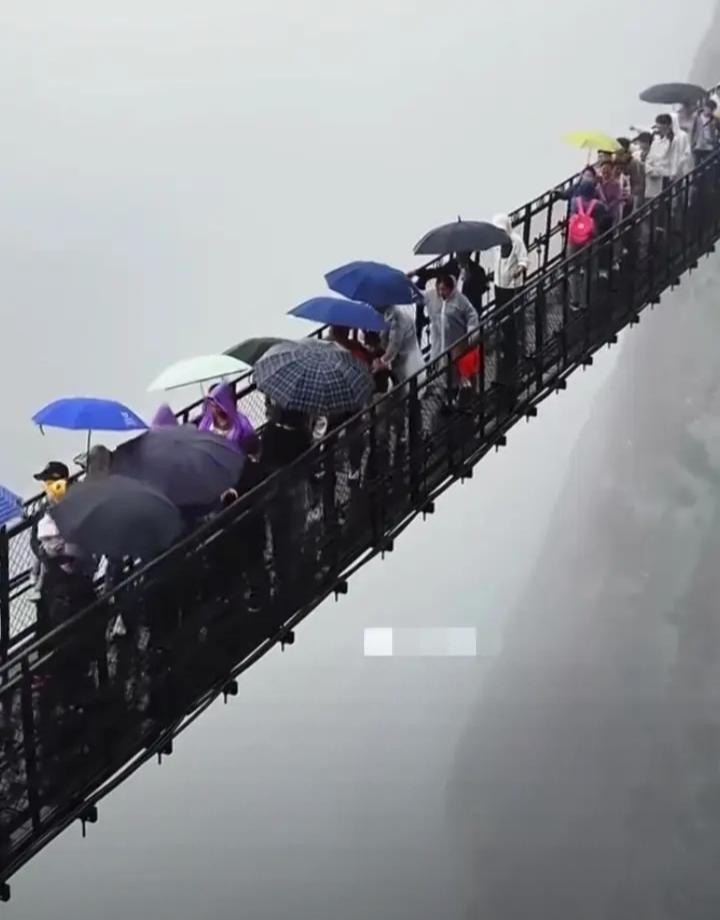 太壮观了，五一小长假去雁荡山方洞铁索桥打卡，结果被一场大雨狠狠惊艳到！山间险桥