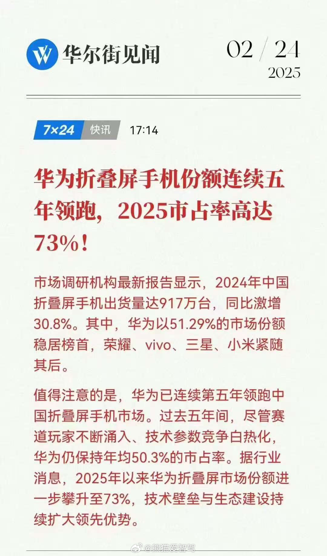 折叠屏市场看起来都要被华子揽入怀里了，其他家是不准备出了吗[思考][思考][思考