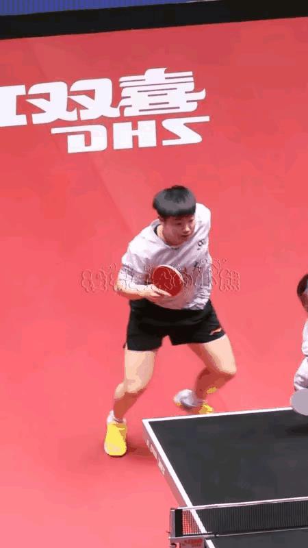 王楚钦边打球边给莎莎捡球，全场笑翻了？王楚钦正在和徐海东打比赛，莎莎的球飞过来