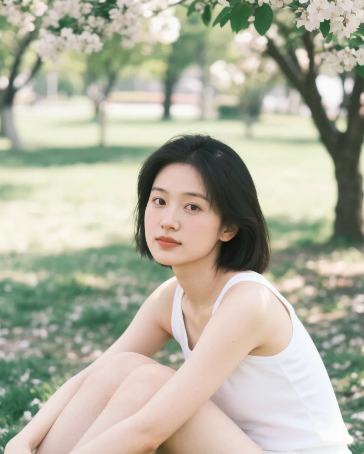 当花瓣吻过发梢，时间在树影里打了个盹