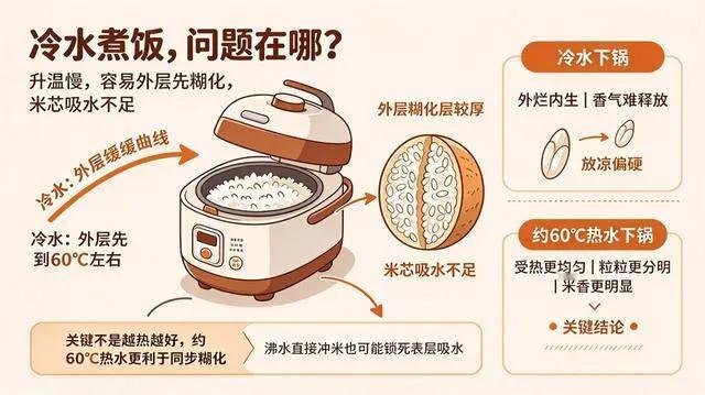 别再冷水煮米饭！淀粉科学告诉你：为什么你家白饭不香、放凉发硬很多人习惯冷水下