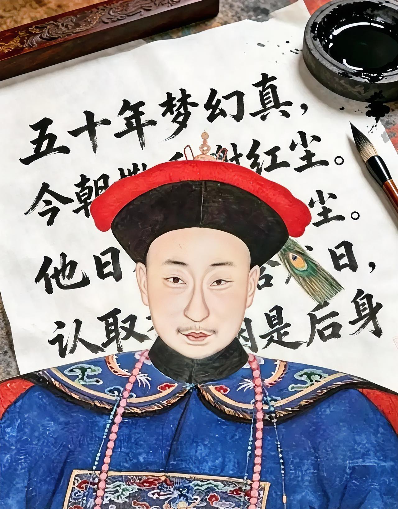 嘉庆四年，和珅被皇帝赐死前一夜，他在狱中墙壁上写下四行诗，200年来无人能解其中