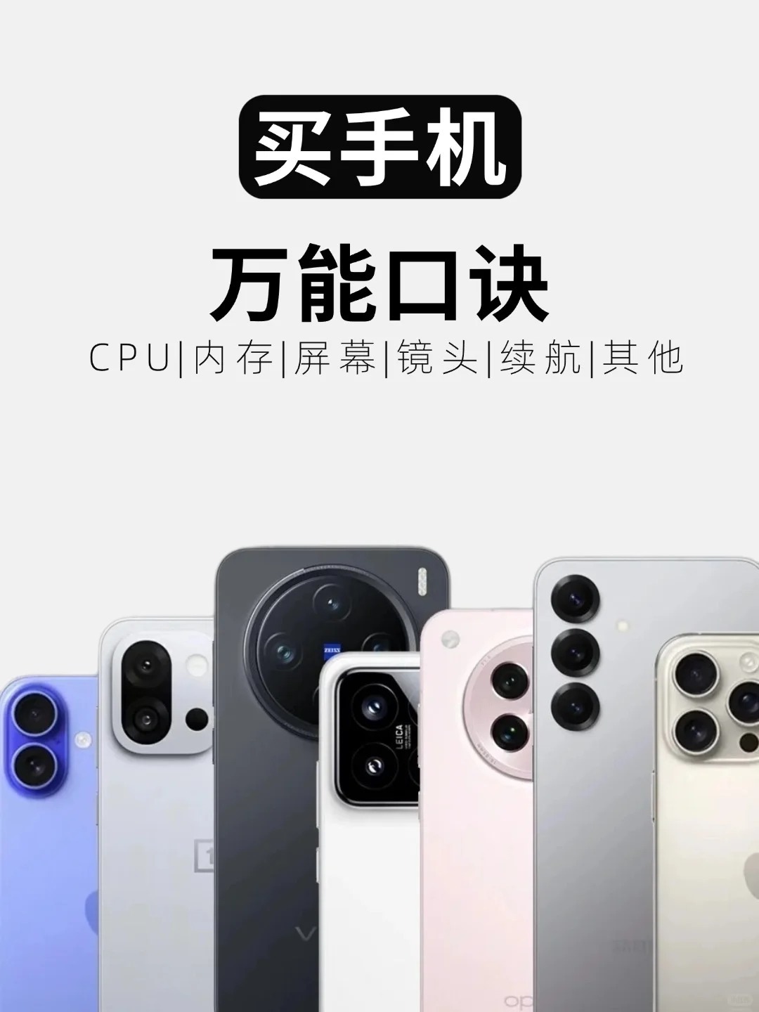 还在纠结怎么选手机❓看完你就知道了❗️参数太多看不懂❓别着急❗️今天整了超实用的
