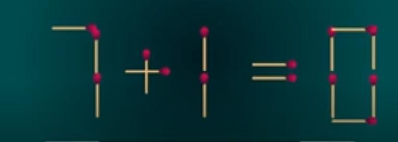 火柴棒谜题大闯关来啦！看这由火柴棒搭成的“7+1=0”，明显是个调皮的