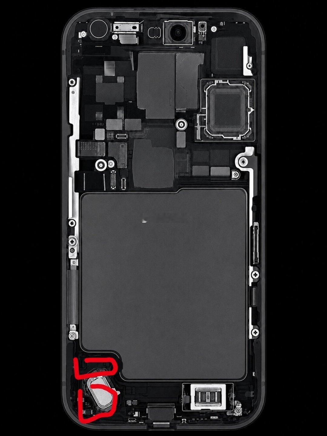 美版iPhone18ProMax的改卡可能性，从爆光的内部结构图可以看出来，难