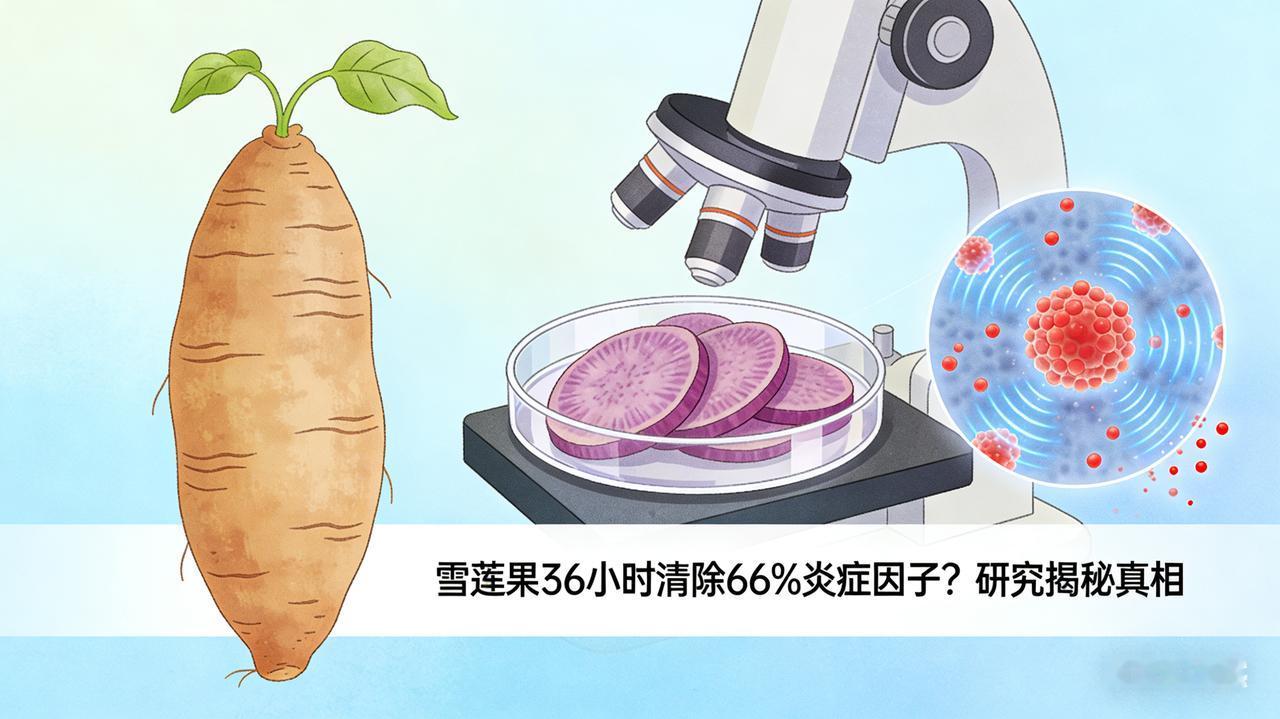 雪莲果36小时清除66%炎症因子？研究揭秘真相这是一篇结合了前沿科研数