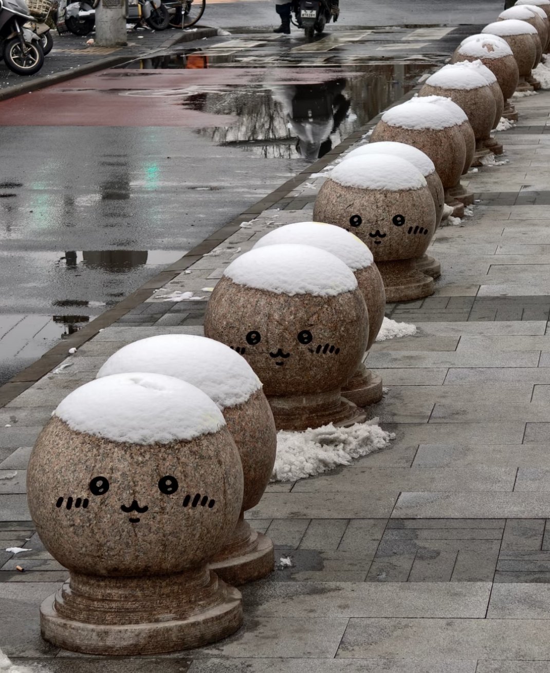 逛街偶遇栗子馒头🌰怎么那么多只栗子！