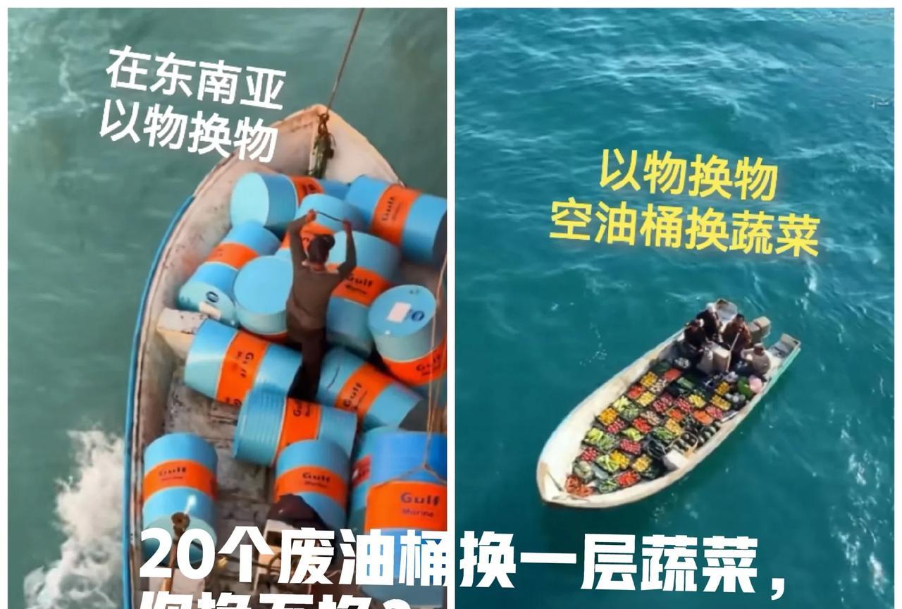 20个废油桶放一床新鲜的蔬菜水果，你换不换？真人真事，一船舶行驶到东南亚海域以
