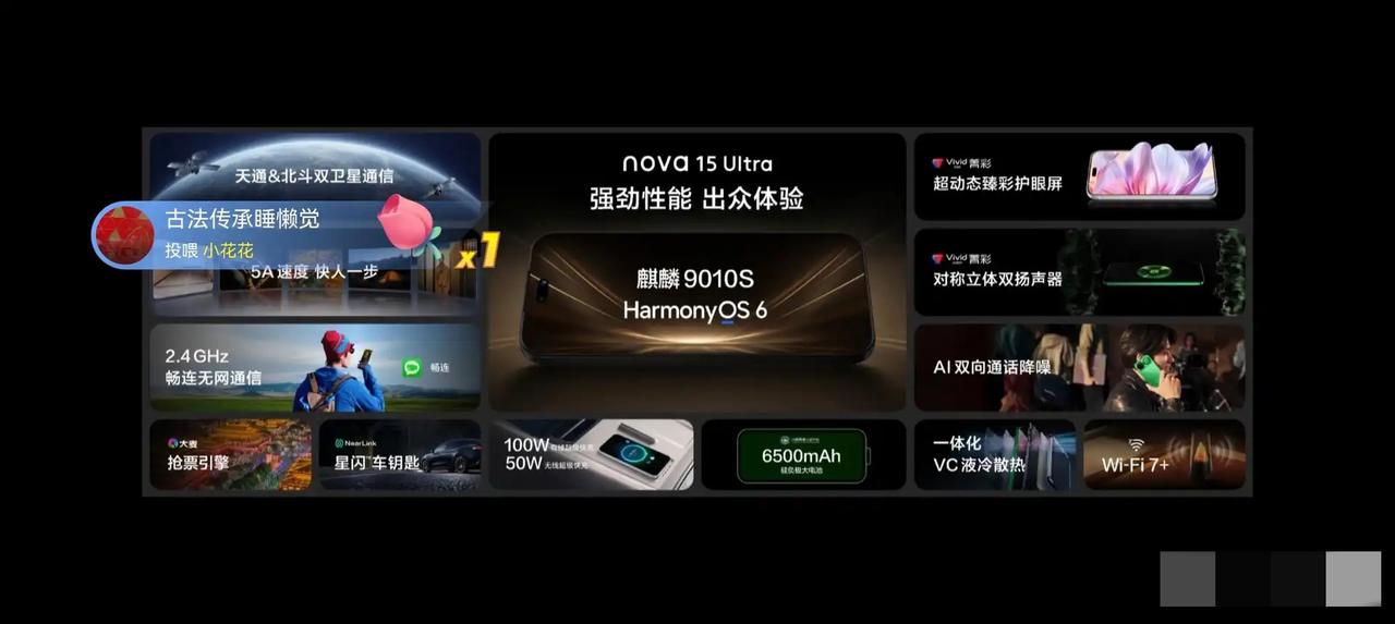 nova15系列发布。nova15U除了处理器性能其他打暴mate80标准