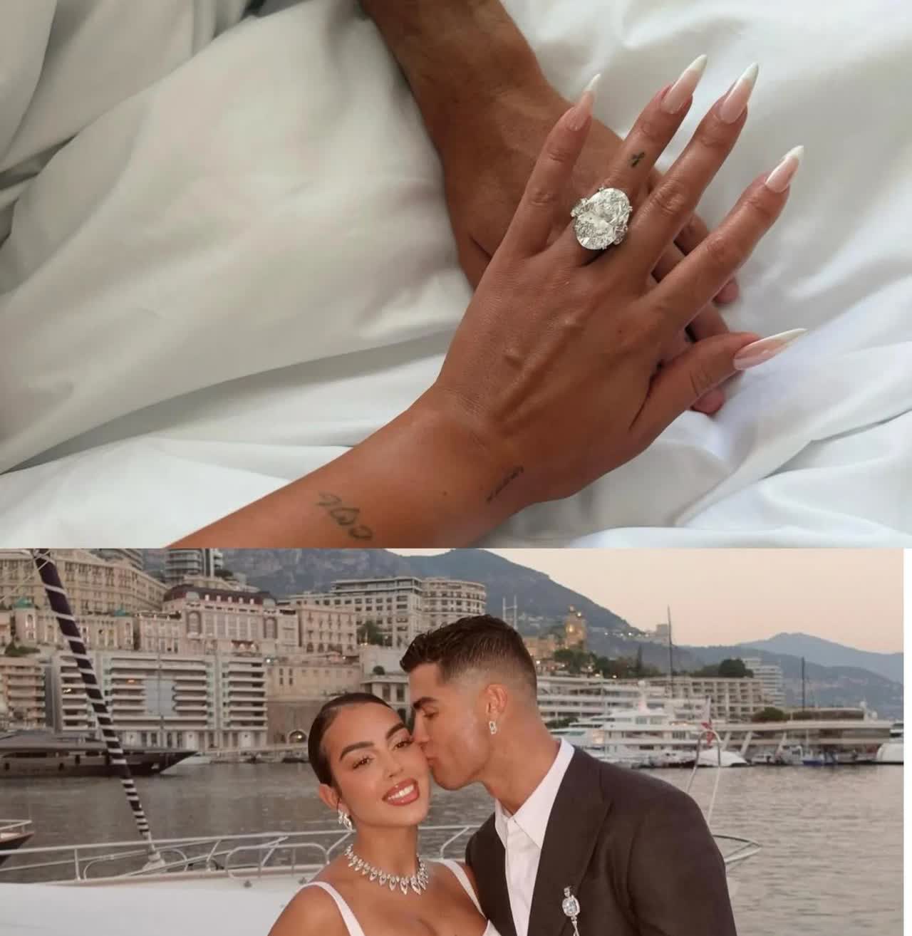 C罗求婚了！这是我见过最大的钻戒了，明显感受到了“鸽子蛋”是什么意思，又是一个上