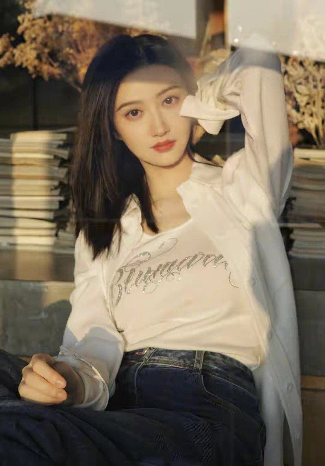 景甜生活照，比礼服好看多了吧，真实自然