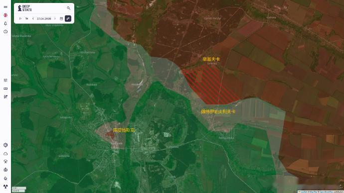 乌克兰官方信源DEEPSTATEMAP4月27日更新一、库皮扬斯克