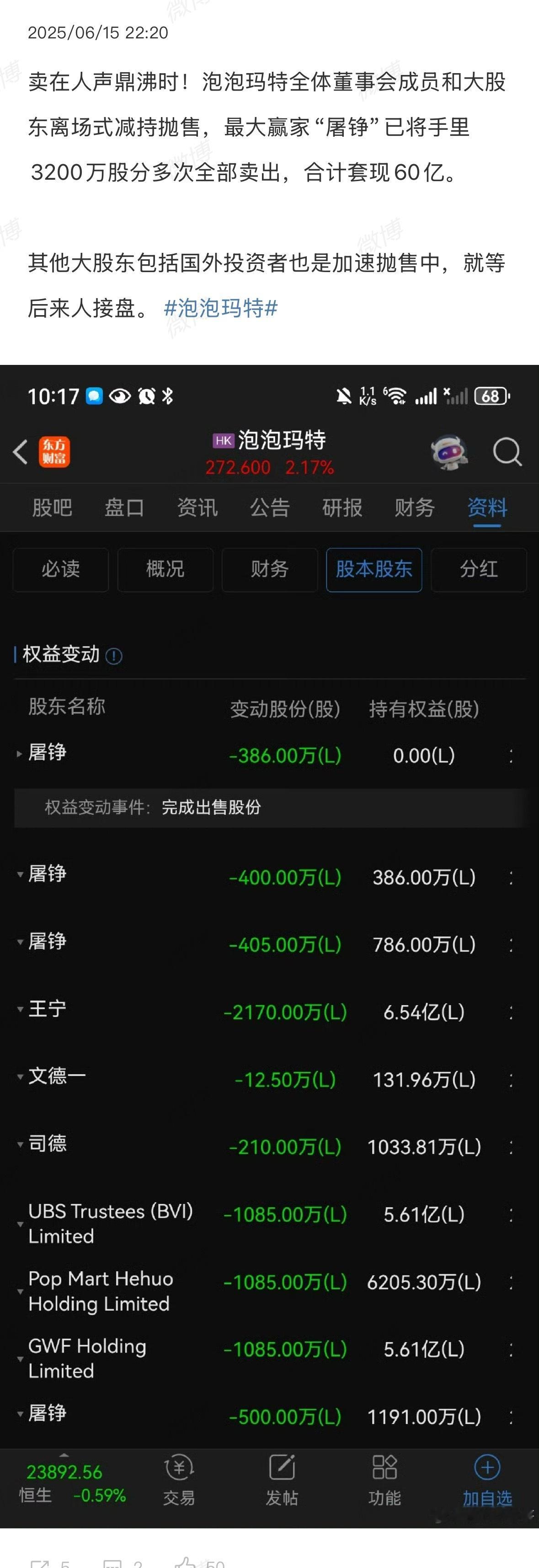 泡泡玛特labubu爆火创始人对此还是认识很清醒的​​​
