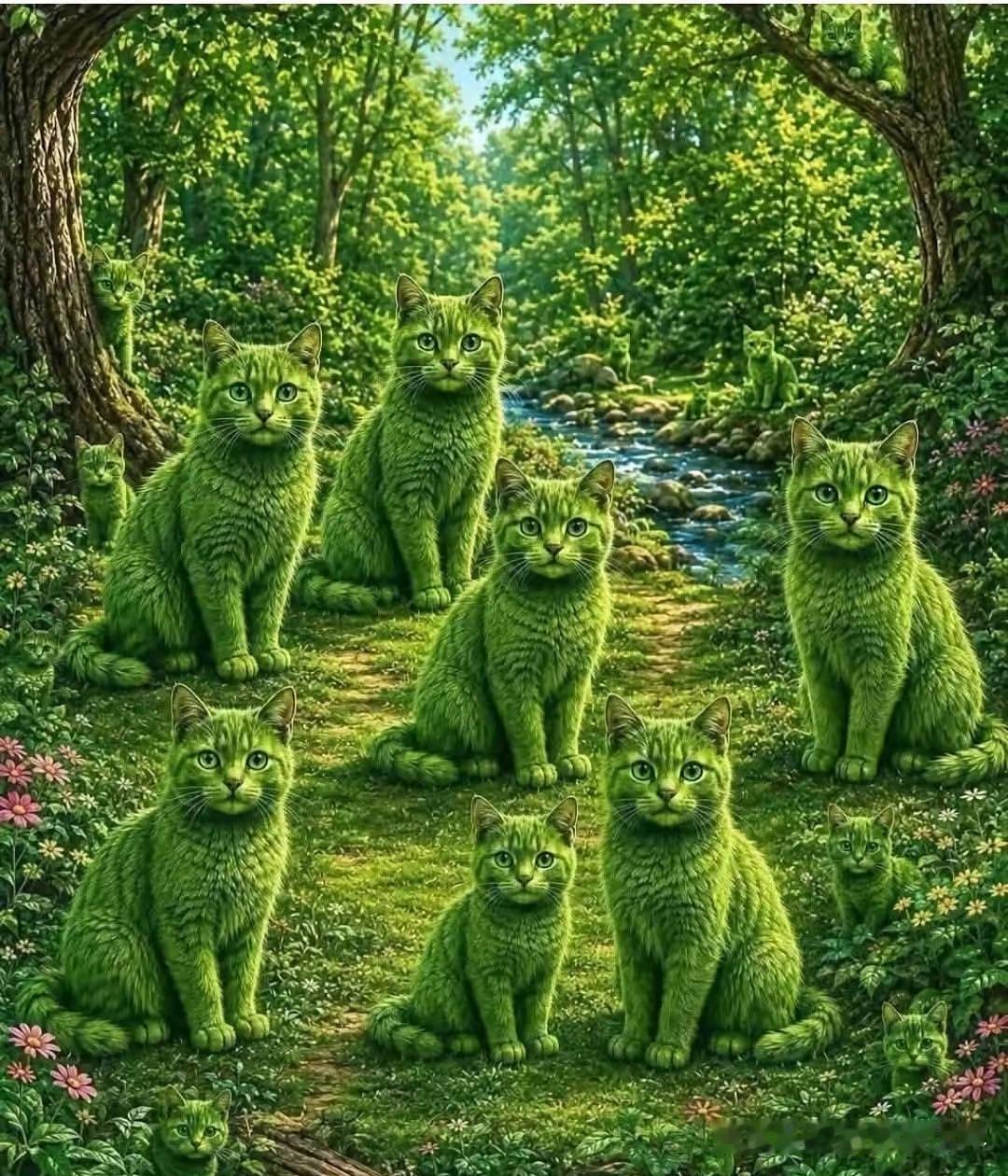 考考你的眼力，你能看到了几只猫
