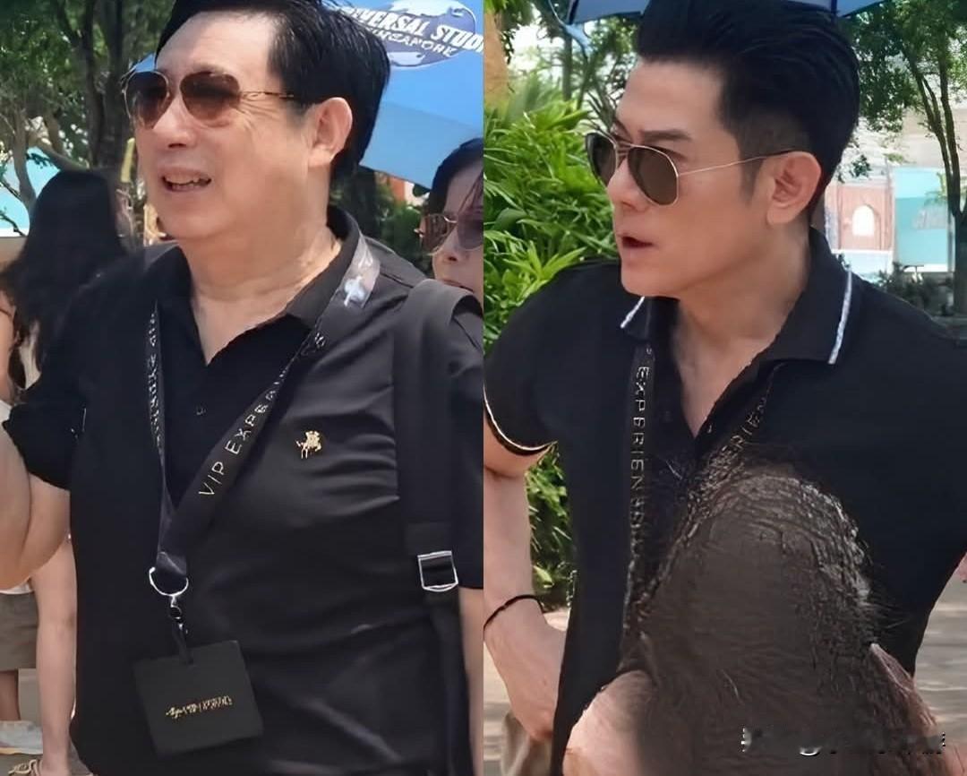 郭富城和岳父同框，又被网友揪出年龄差这件事🤣。明明郭富城比岳父还要大两岁，但两