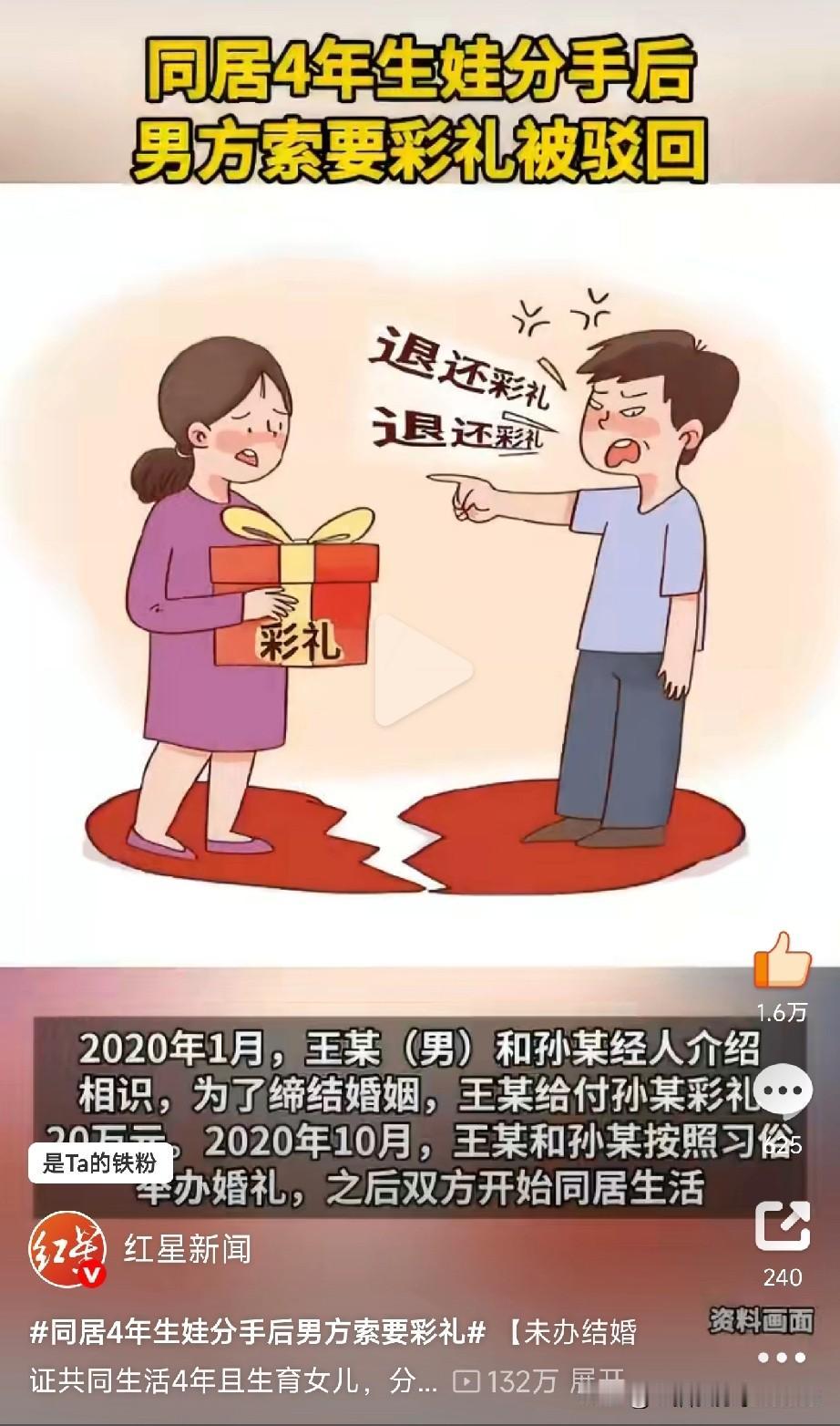 这判决太解气2020年，王某和孙某经人介绍认识，男方给了20万彩礼，办了婚