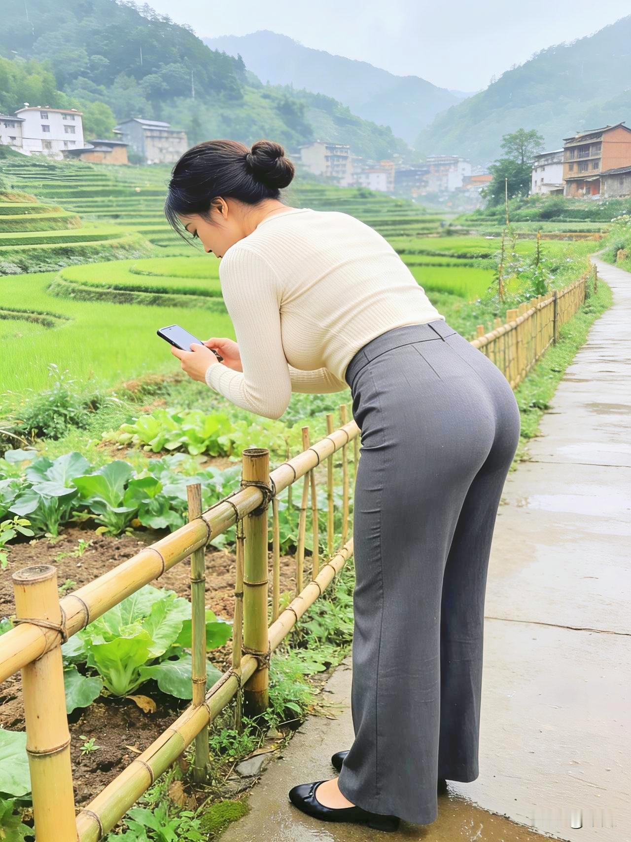 这就是人人向往的田园生活！蓝天白云，青山绿水，人与自然可以和谐相处。这里没有人