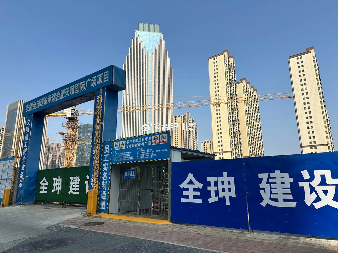 合肥天赋国际广场疑似复工（塔吊在动）～