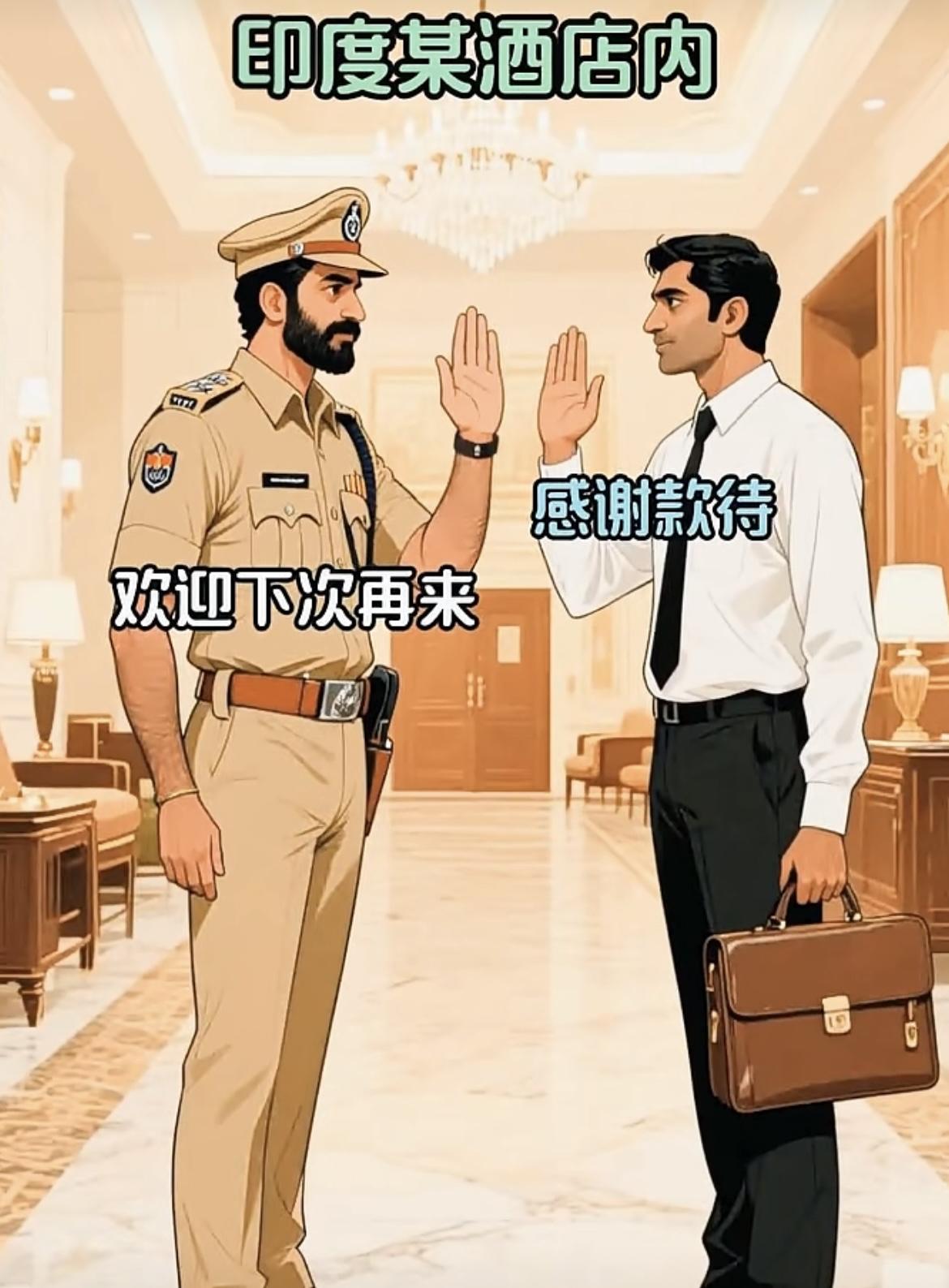 “我去，这保安能吓死人，我都不敢去印度了”[笑着哭][笑着哭]