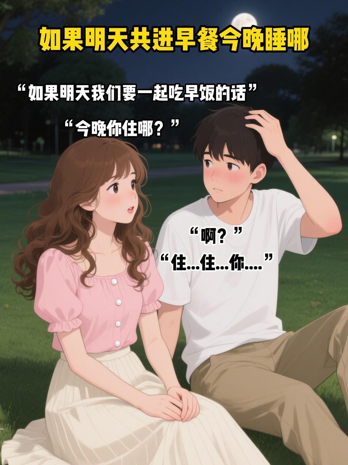 如果明天可以一起共进早餐，今晚你住哪？。