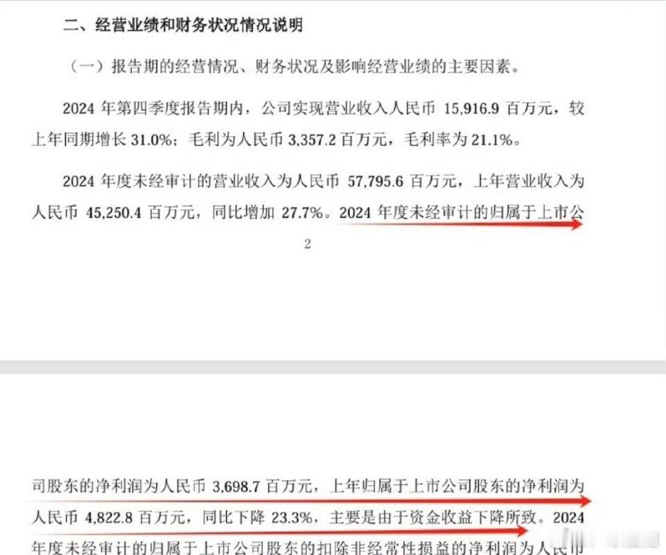 中芯的业绩出来了4季度赚9亿，真的是业绩差的涨飞天，业绩好的无人问津！收入增长而