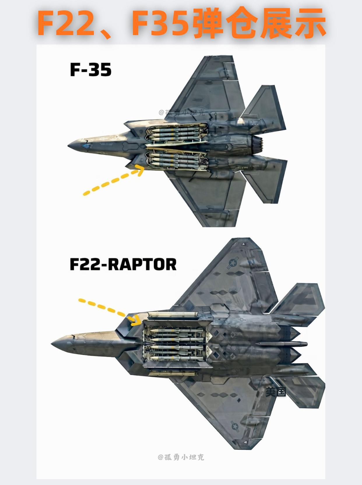 全能挂载的F35，制空真不如老款F22？两款五代隐身战机是美军空中作战的