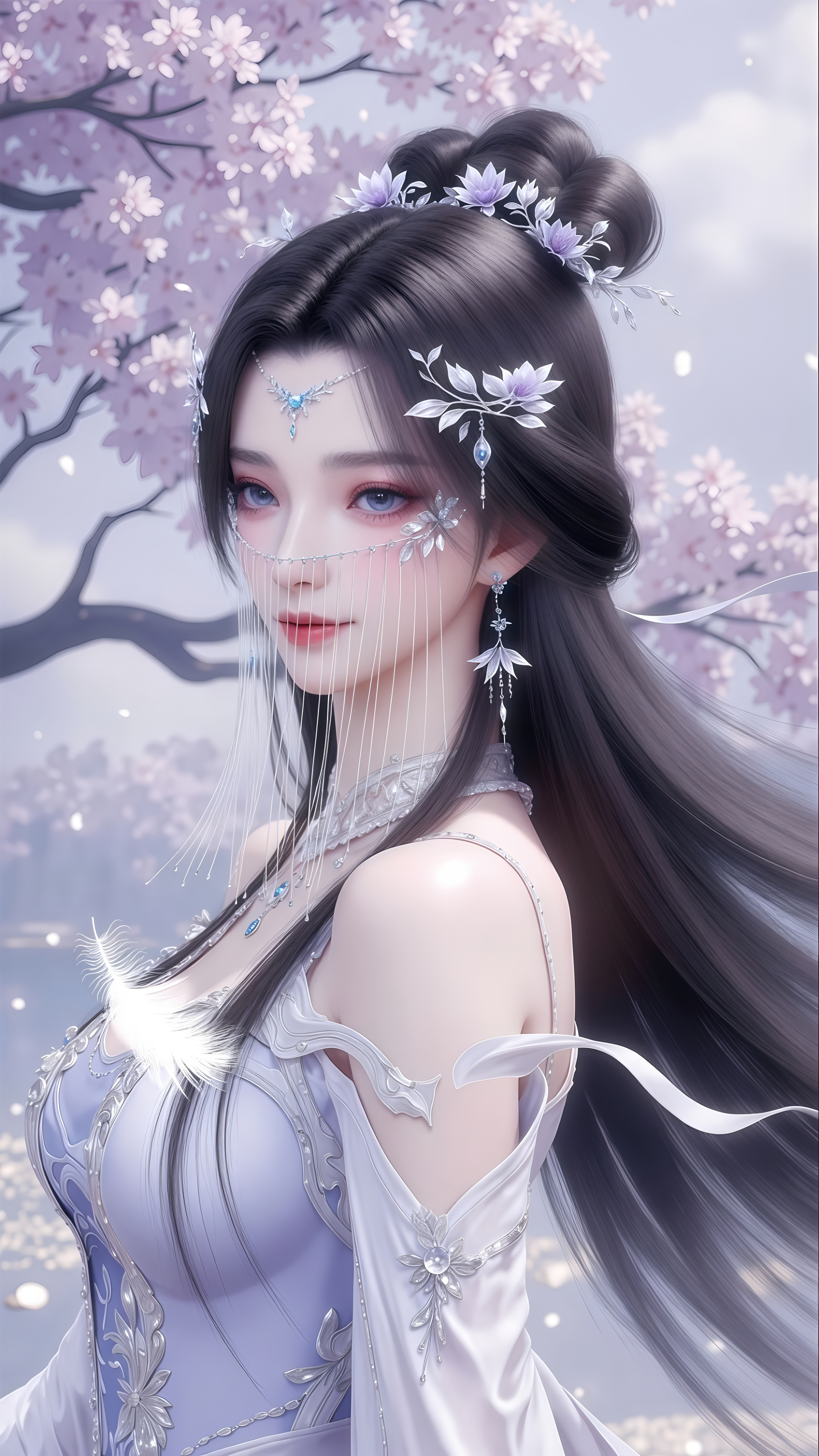 国漫女神遮天安妙依壁纸：一见钟情许平生，流光为她停一停！