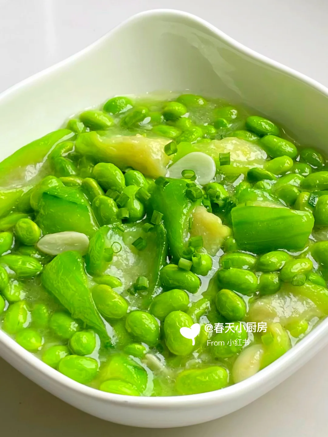 夏日最好吃素菜，丝瓜烧毛豆清甜软糯巨下饭