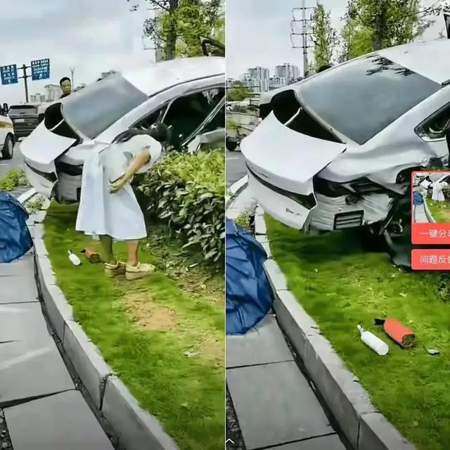 驾驶证是上午拿的，车子是中午提的，车祸是下午撞的，果然这女司机真不恭维，