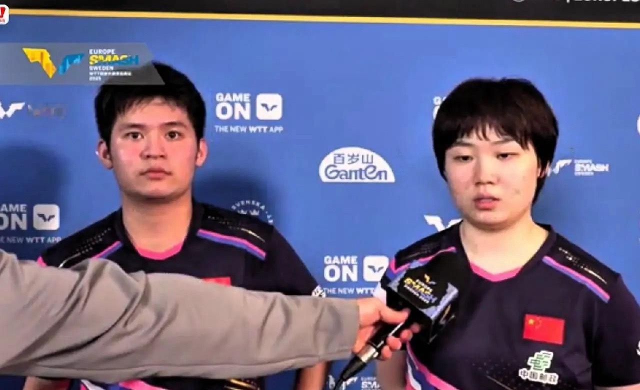 终于找到原因了！单打成绩不拿人，混双成绩自然好不了。蒯曼/林诗栋这对混双组合越来