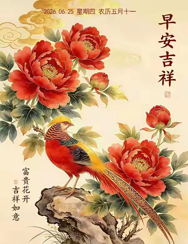 6.25日🌹🍎🍎早安♥️😄🌹风雨由天，快乐由己，照顾好自己，生活才会