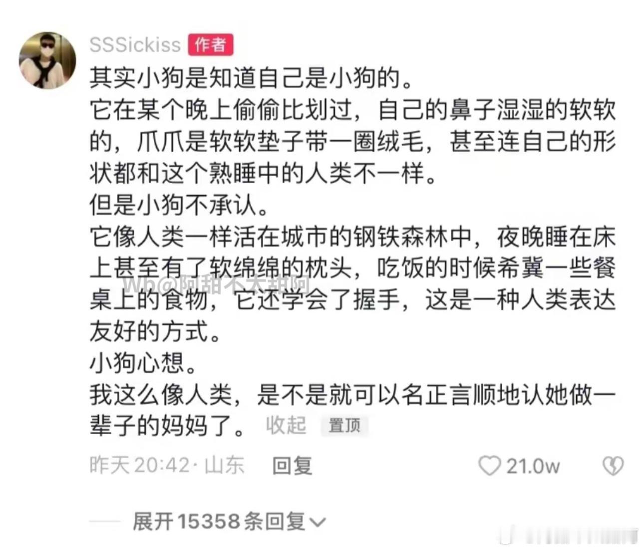 “其实小狗是知道自己是小狗的”哭死我真的代了[哭哭]​​​